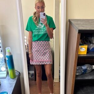 Pink and Green Crown and Ivy skirt